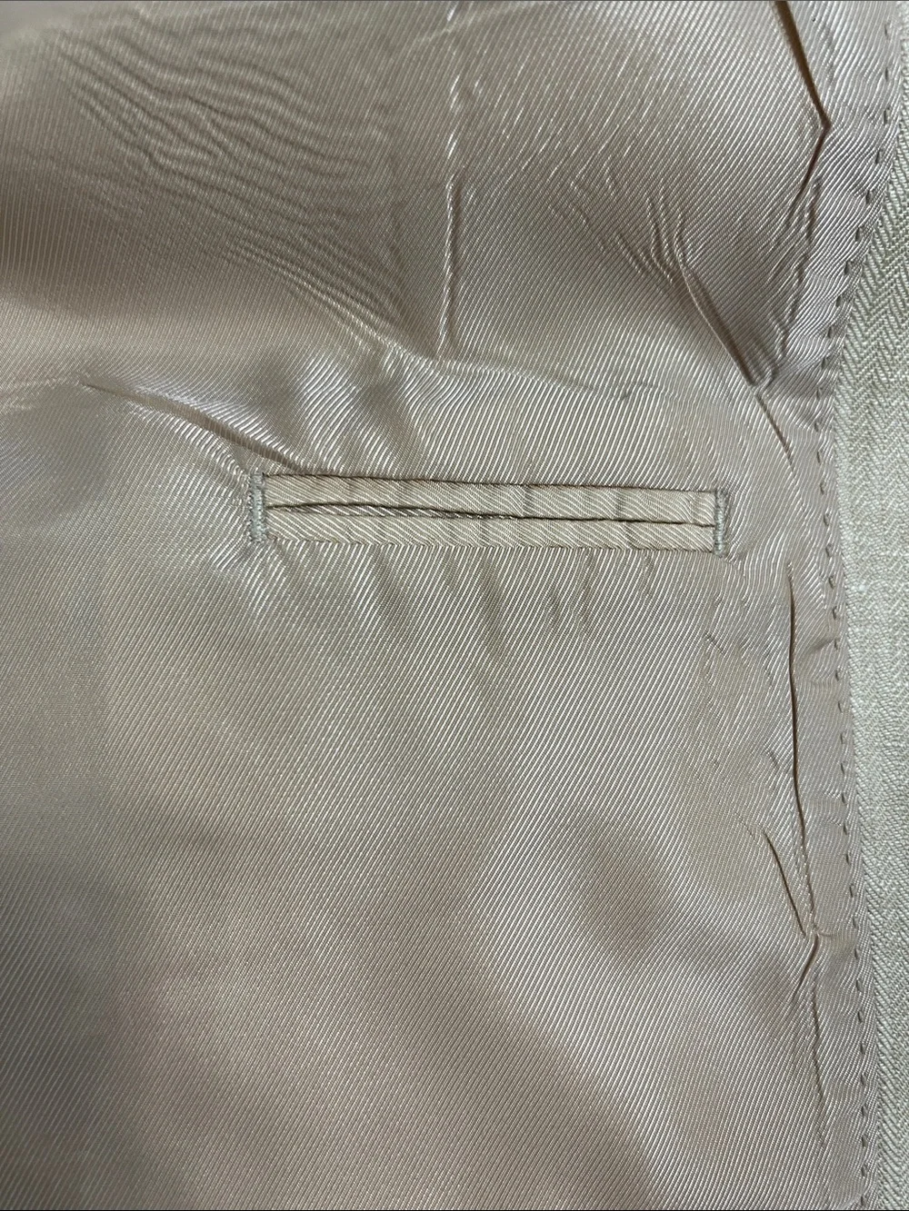 Classic Beige Linen Blazer Martin Gordon  - Linen  Three-Button Sport 100%
